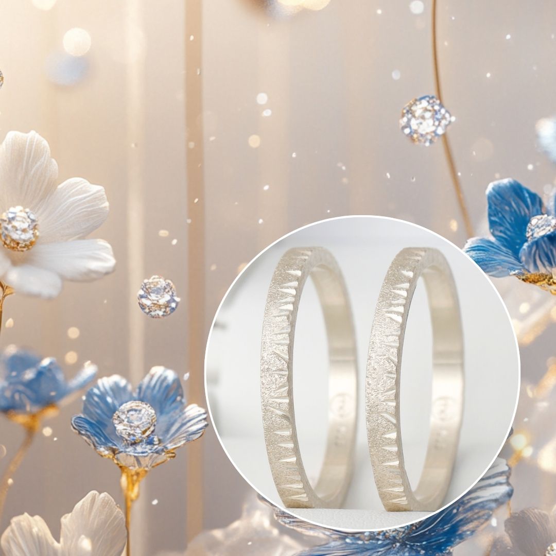 2 inner rings (medium addons) "Ice reflections" in 925 silver - sets of March 2025