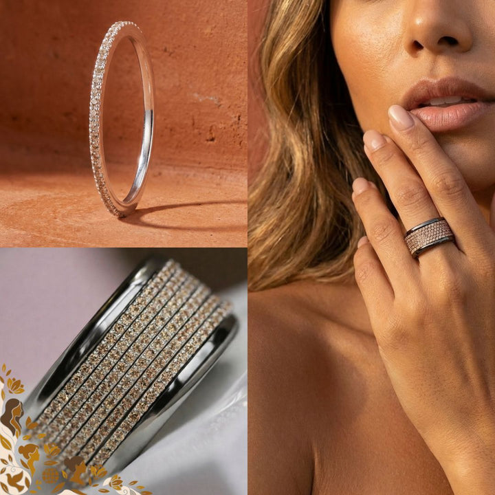 💍 Anneau (addon mini) "Aura Champagne" en argent 925 serti de zircons champagnes