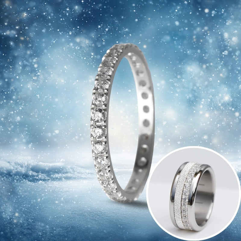 💍 Anneau (addon medium) "Aura Authentique" en argent 925 serti de zircons