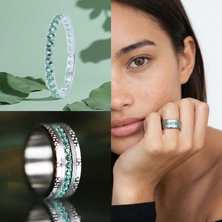 Anneau (addon medium) "Aura Mentalo" en argent 925 serti de zircons [édition limitée à 100 exemplaires]