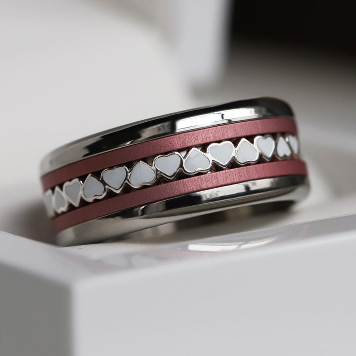 🎀 Pack de 2 minis en aluminium rose pastel,  pour bague mood interchangeable