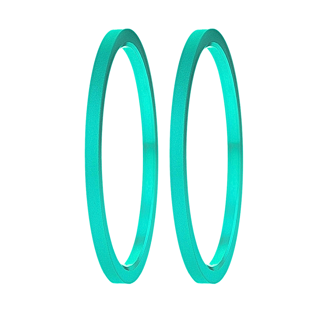 🦋  Set 2 Mini Addons aus türkisfarbenem Aluminium, für den auwechselbaren mood Ring