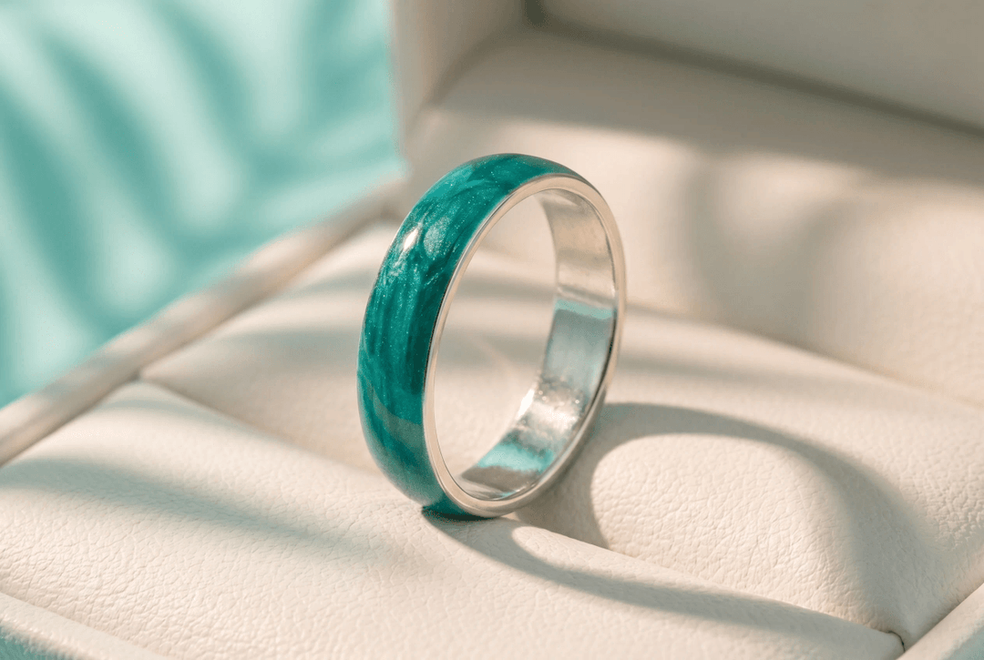 Anneau (deux tiers) "Aqua Acid" en argent pour bague mood interchangeable