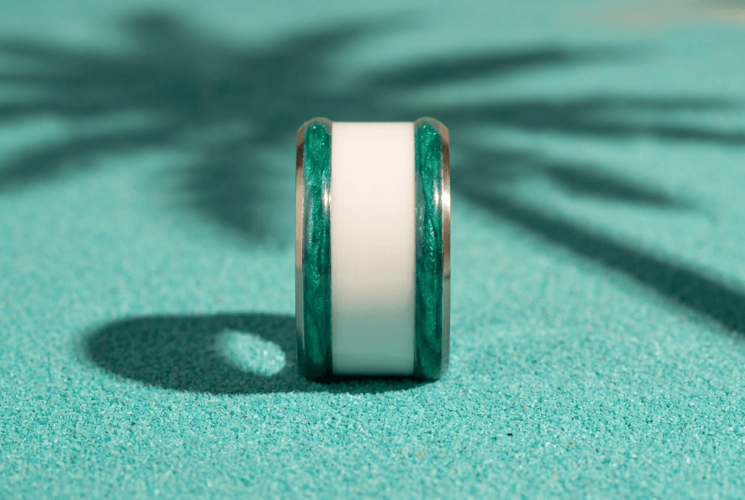 Base large "Aqua Acid" en acier carrée pour bague mood interchangeable