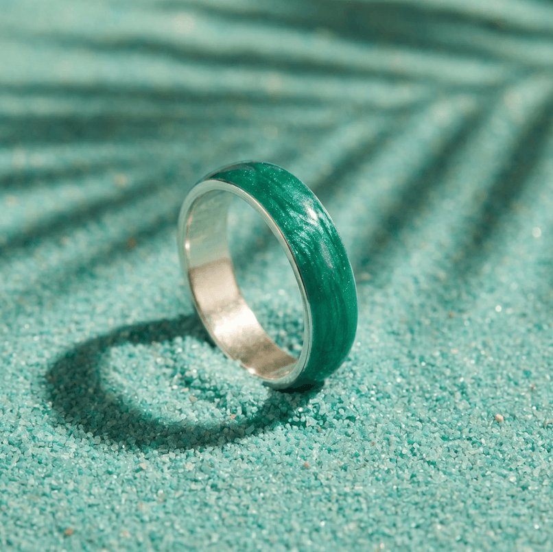 Anneau (deux tiers) "Aqua Acid" en argent pour bague mood interchangeable