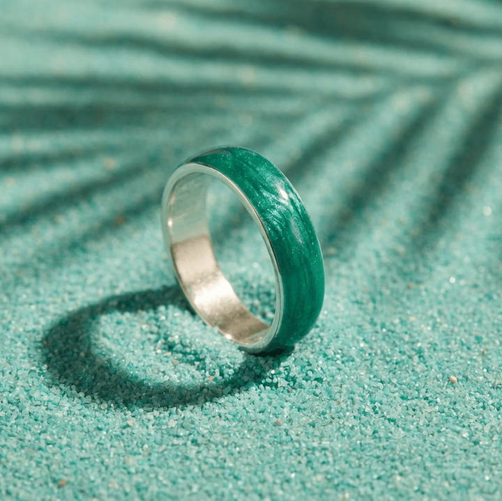 Anneau (deux tiers) "Aqua Acid" en argent pour bague mood interchangeable