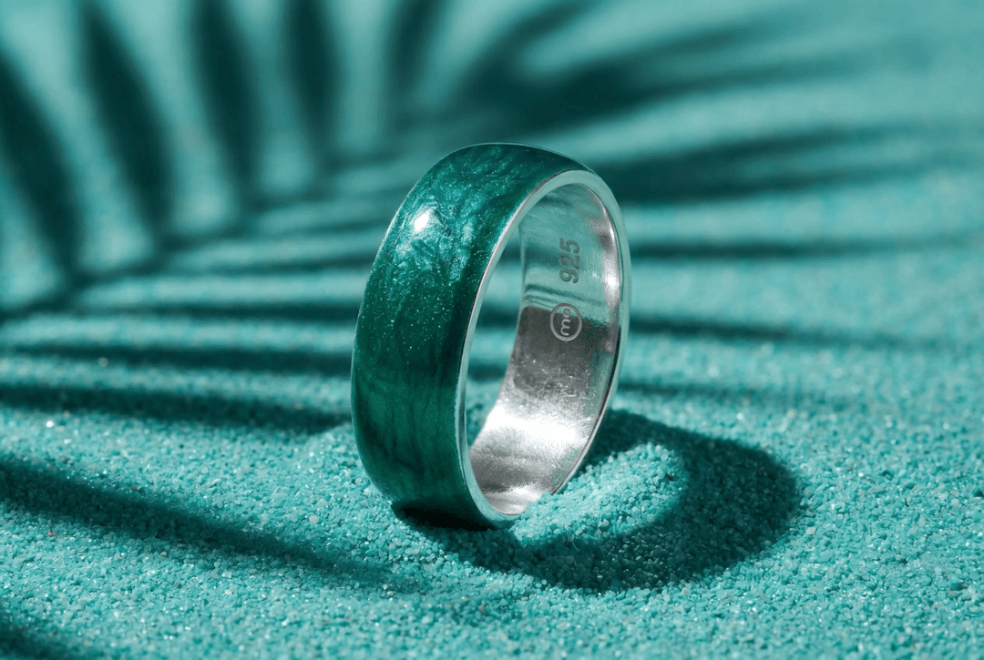 Anneau (addon) "Aqua Acid" en argent pour bague mood interchangeable