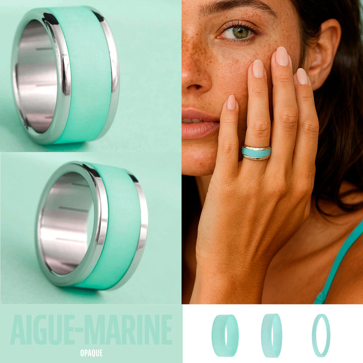 Addon opaque sablé "AIGUE-MARINE"