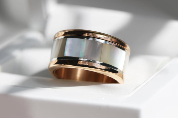 Alba – Nácar Inlay en argent nacré— formats à choix