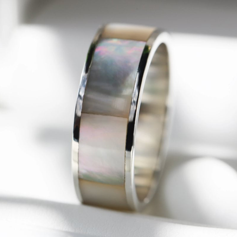 Alba – Nácar Inlay en argent nacré— formats à choix