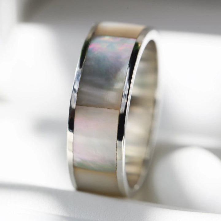 Alba – Nácar Inlay en argent nacré— formats à choix