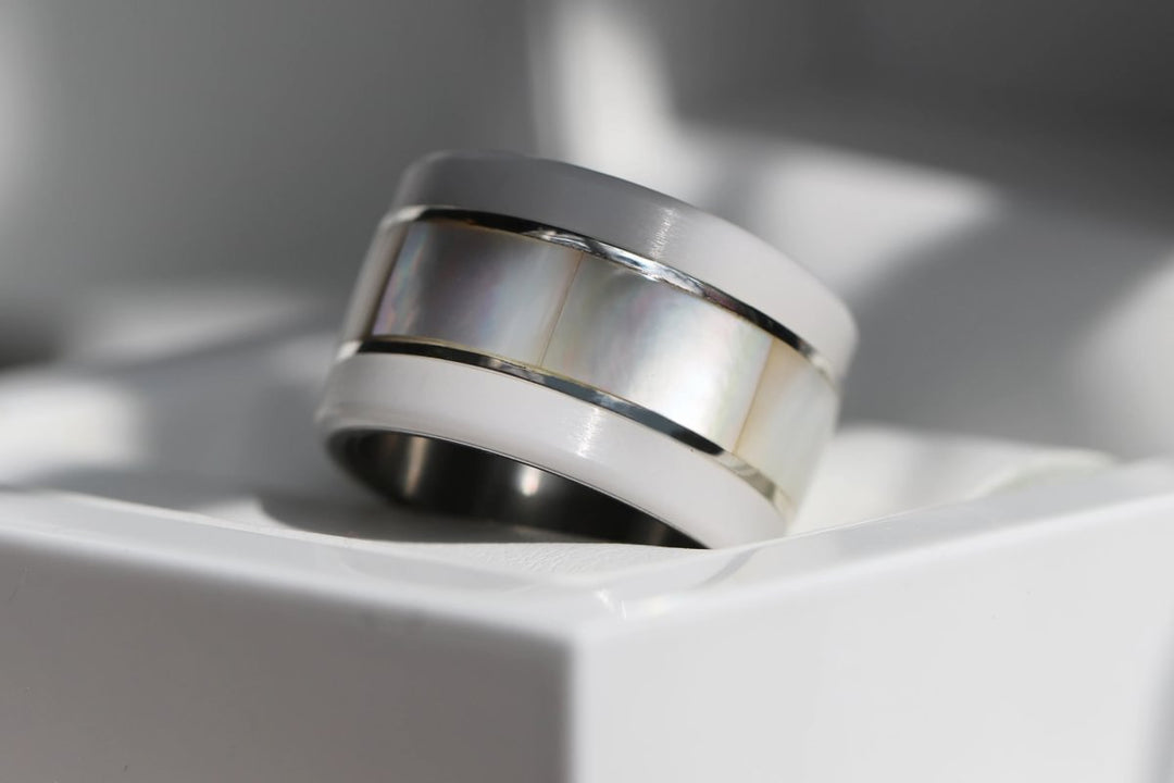 Alba – Nácar Inlay en argent nacré— formats à choix