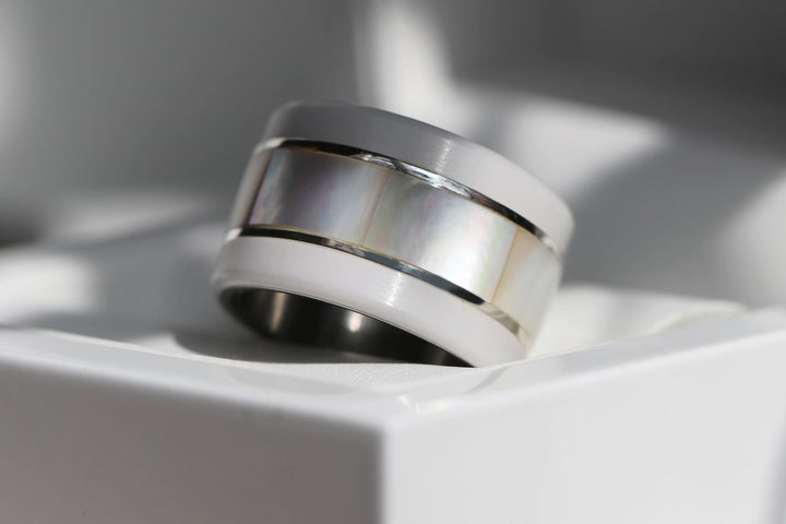 Alba – Nácar Inlay en argent nacré— formats à choix
