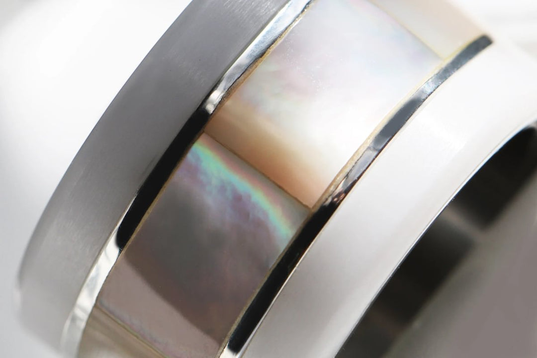 Alba – Nácar Inlay en argent nacré— formats à choix
