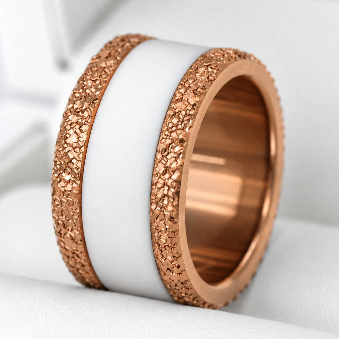 🩶 Base large « Rock » en acier 316L (13mm) pour bague mood interchangeable — édition collector