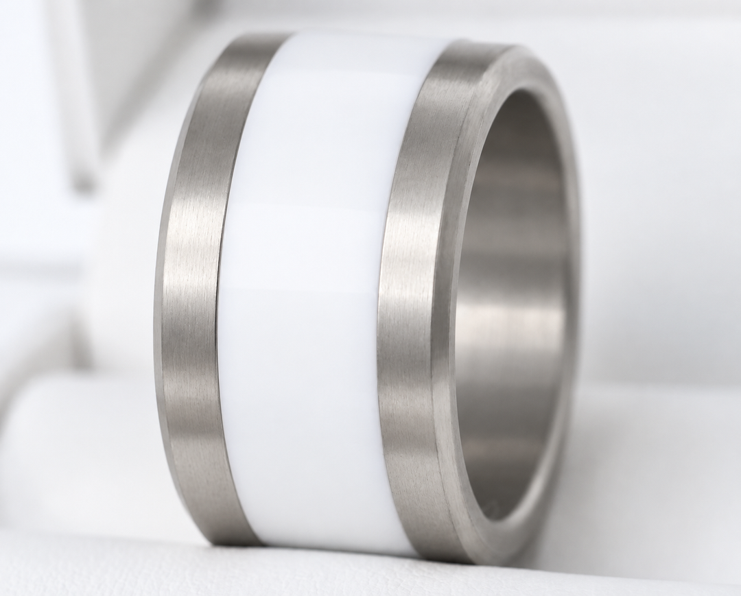 🩶 Base large en acier 316L carrée et mate (13mm) pour bague mood interchangeable