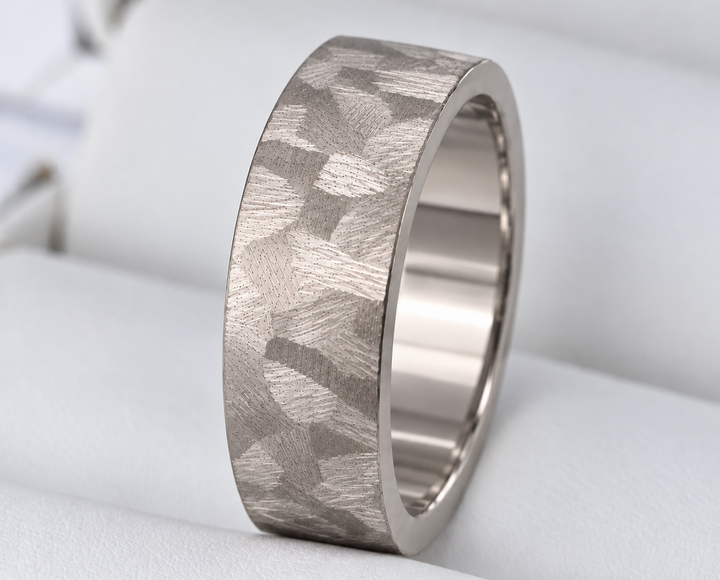 🩶 Anneau (addon) en acier paillettes pour bague mood interchangeable