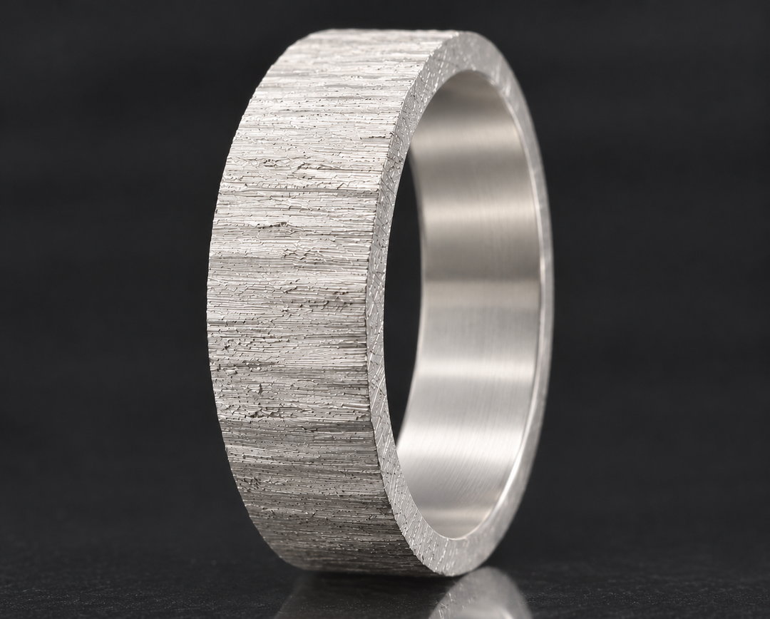 Anneau (addon) en argent 925 « Froissé » pour bague mood interchangeable