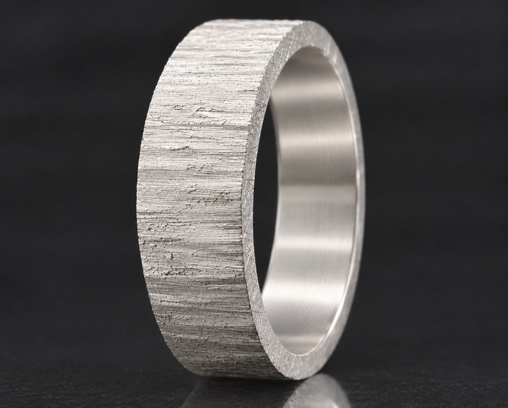 Anneau (addon) en argent 925 « Froissé » pour bague mood interchangeable