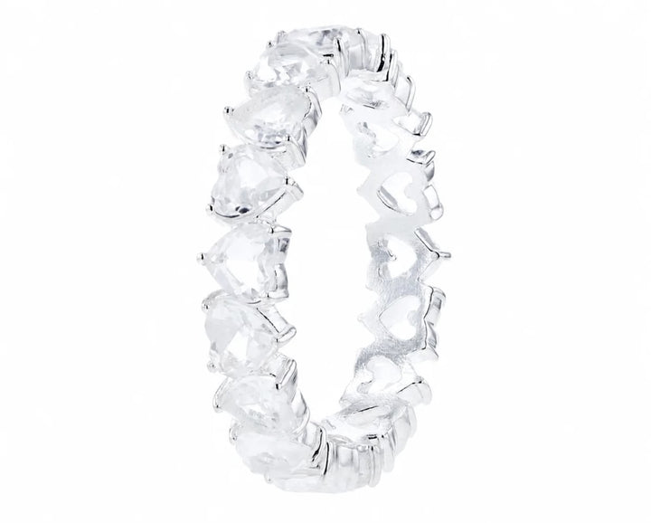 💍🤍 2/3 Addon „Aurheart pur" aus 925er Silber, gefasst mit weissen Zirkonia-Steinen