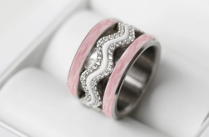 Édition OCTOBRE ROSE 🌸 Base - Rosa 🌸 émail rose clair - nacré