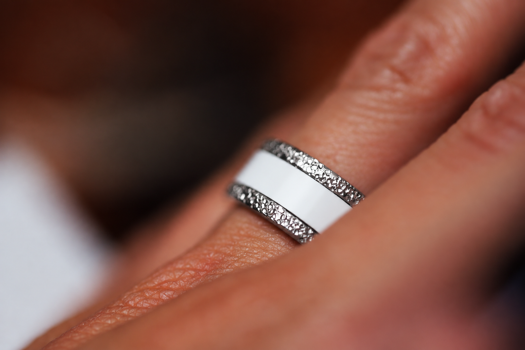 XS Base "Rock" in stainless steel for interchangeable mood ring, Collector's edition numbered from 1 to 100
