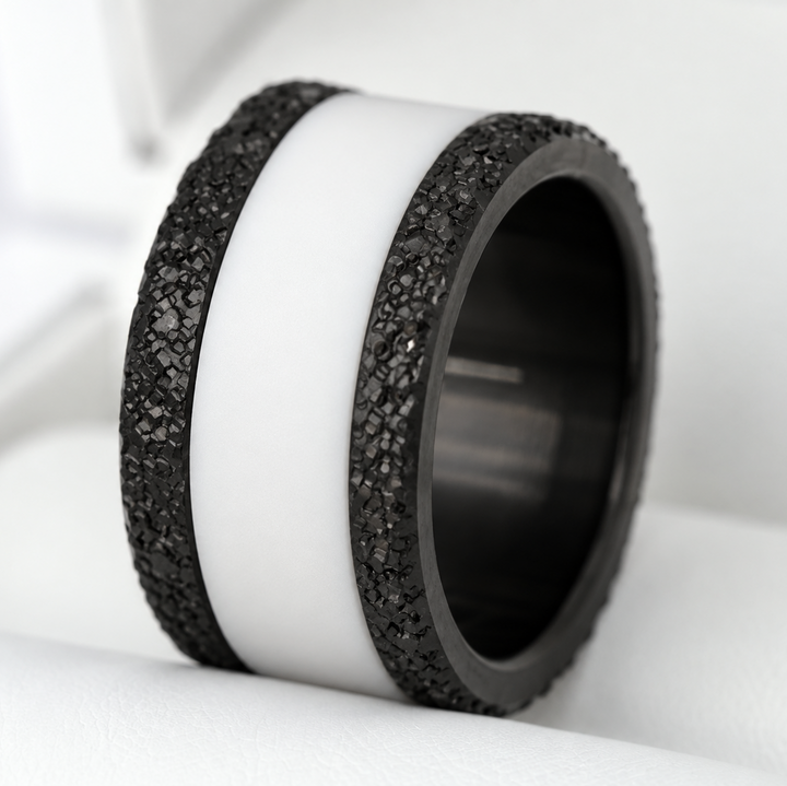 🩶 Base large « Rock » en acier 316L (13mm) pour bague mood interchangeable — édition collector