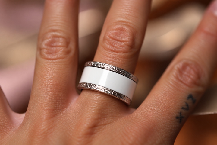 🩶 Base small « Rock » en acier 316L (11mm) pour bague mood interchangeable — édition collector