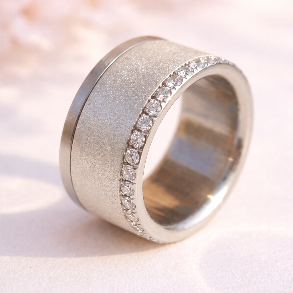 PRÉCOMMANDE - Développement participatif- Base Small (11mm) entièrement sertie de zircons blanc 1.9mm sur un coté