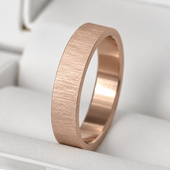 🩶 Anneau (deux tiers) en acier froissé pour bague mood interchangeable