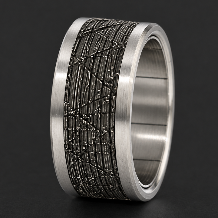 Anneau (addon) en argent 925 « Cire perdue » pour bague mood interchangeable