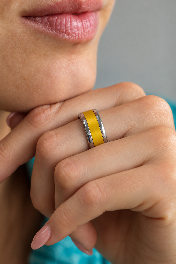 Bague mood avec 3 anneaux interchangeables (couleurs à choix)