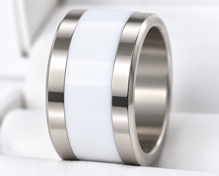 🩶 Base large en acier 316L carrée et polie (13mm) pour bague mood interchangeable