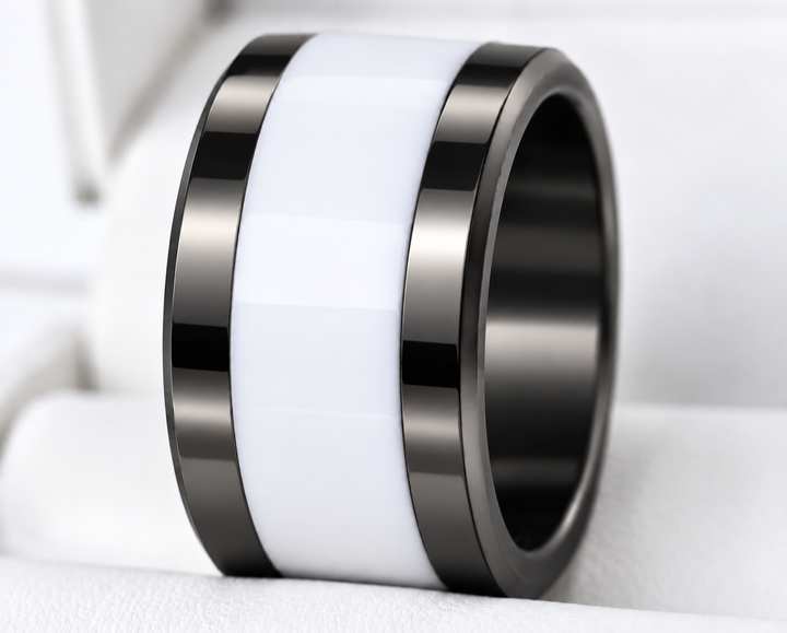 🩶 Base large en acier 316L carrée et polie (13mm) pour bague mood interchangeable