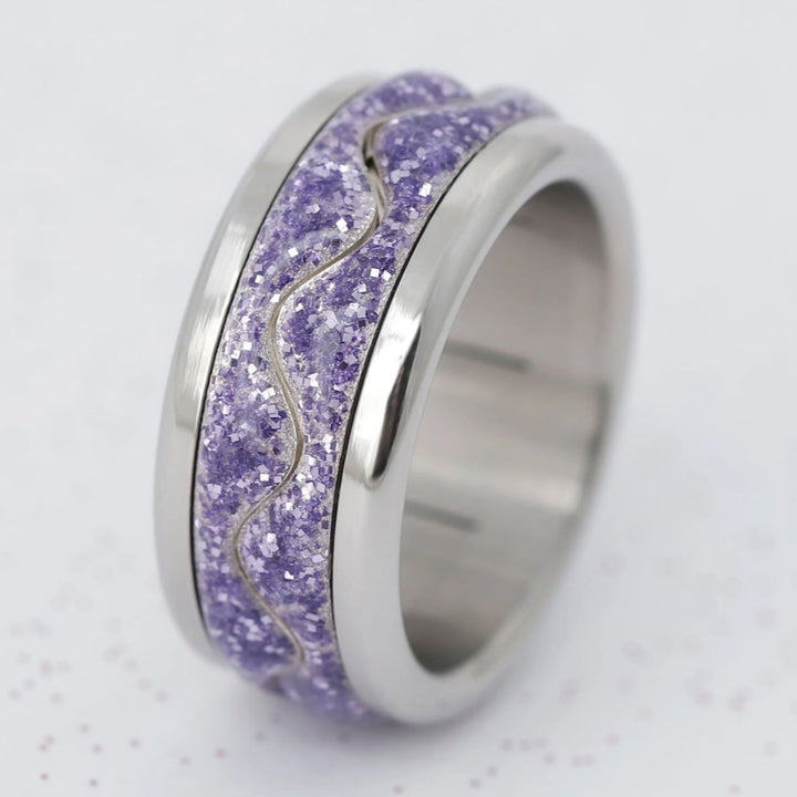 Bague_mood_interchangeable_2/3_edges_nazaré_purple_argent