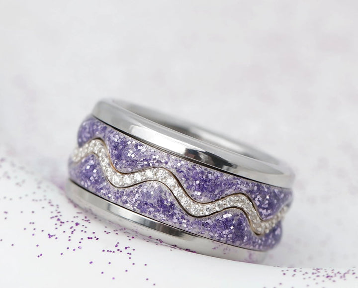 Bague_mood_interchangeable_2/3_edges_nazaré_purple_argent