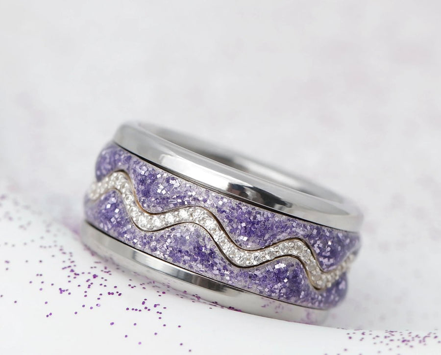 Bague_mood_interchangeable_2/3_edges_nazaré_purple_argent