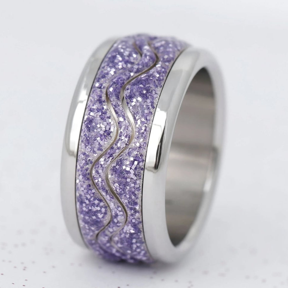 Bague_mood_interchangeable_2/3_edges_nazaré_purple_argent