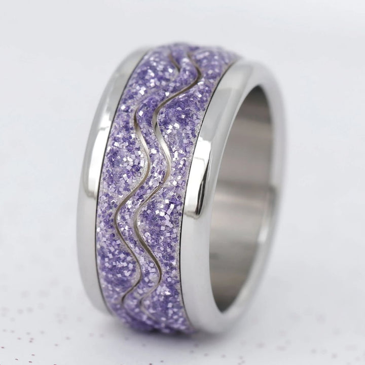 Bague_mood_interchangeable_2/3_edges_nazaré_purple_argent