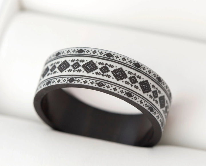 Bague_mood_interchangeable_addon_croatie_polymere_noir_blanc