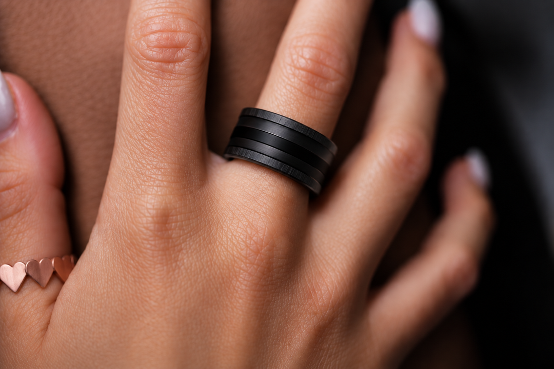 🩶 Base small en acier 316L froissée (11mm) pour bague mood interchangeable