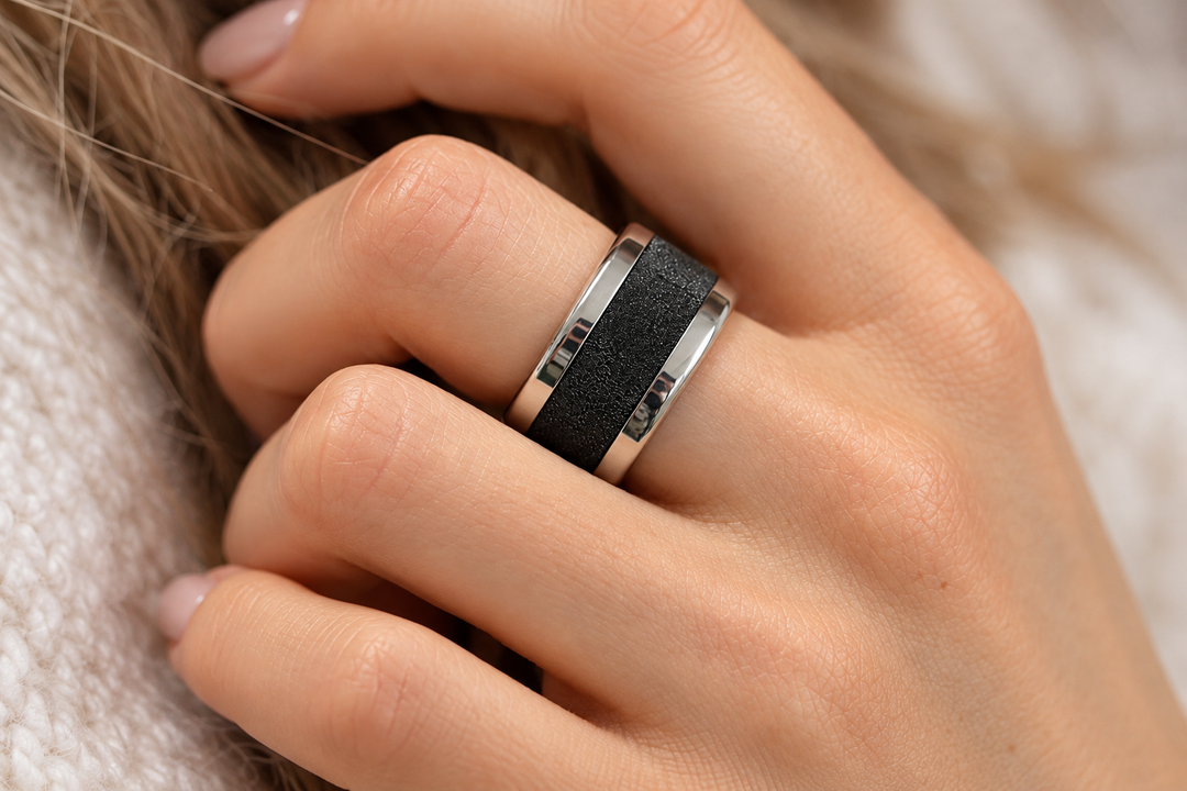 Anneau (addon) en argent 925 « Neige éternelle » pour bague mood interchangeable