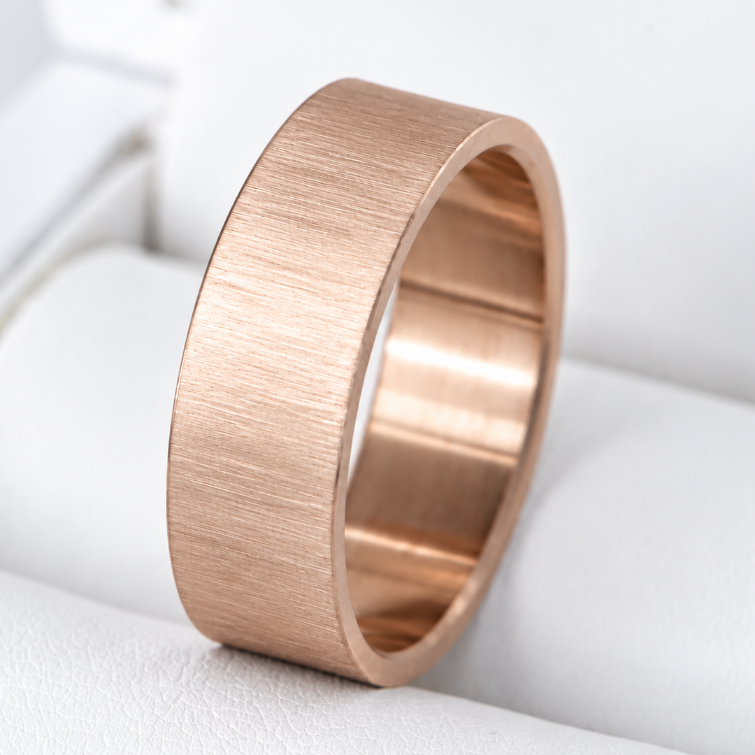 Inner ring (addon) in grey wrinkled steel for interchangeable mood ring