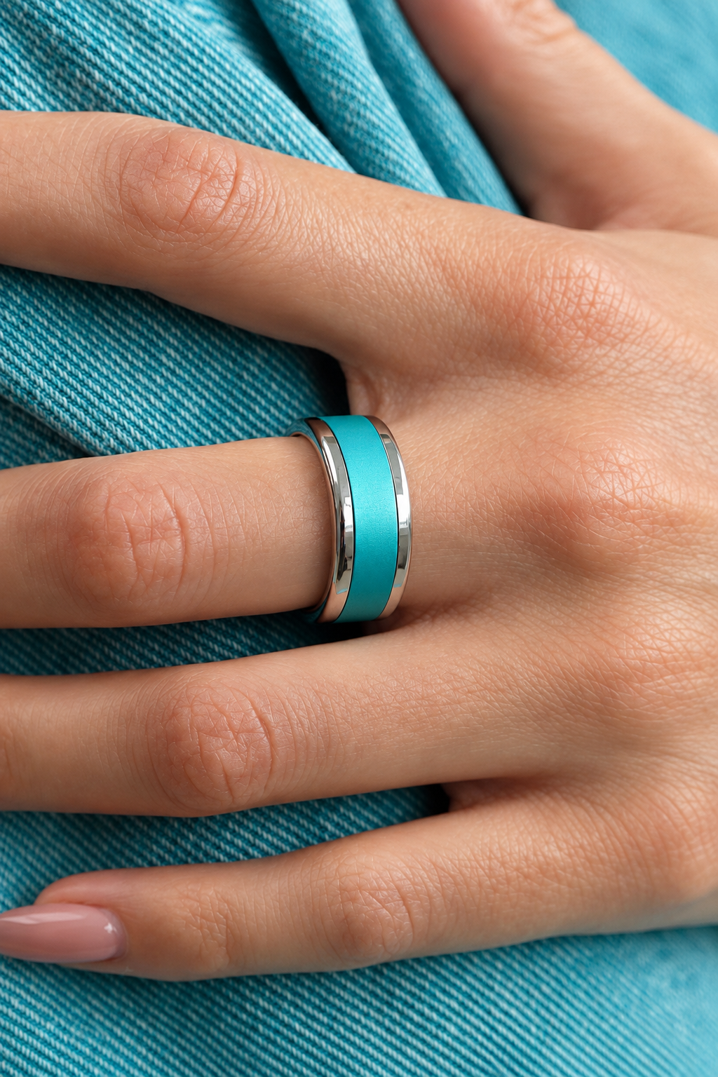 Bague mood avec 3 anneaux interchangeables (couleurs à choix)