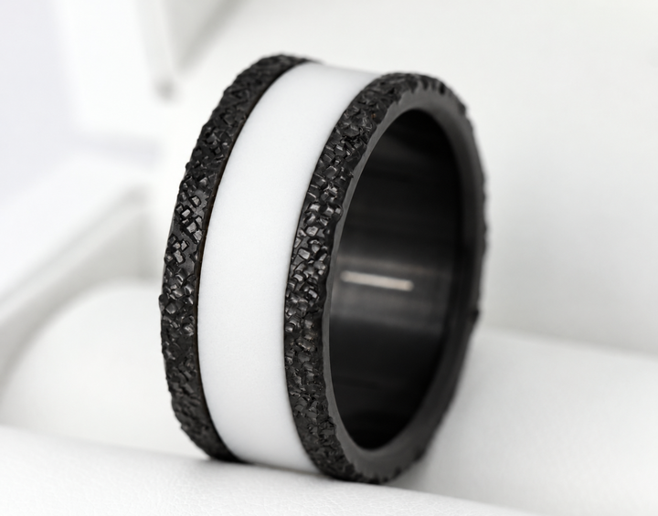 XS Base "Rock" in stainless steel for interchangeable mood ring, Collector's edition numbered from 1 to 100