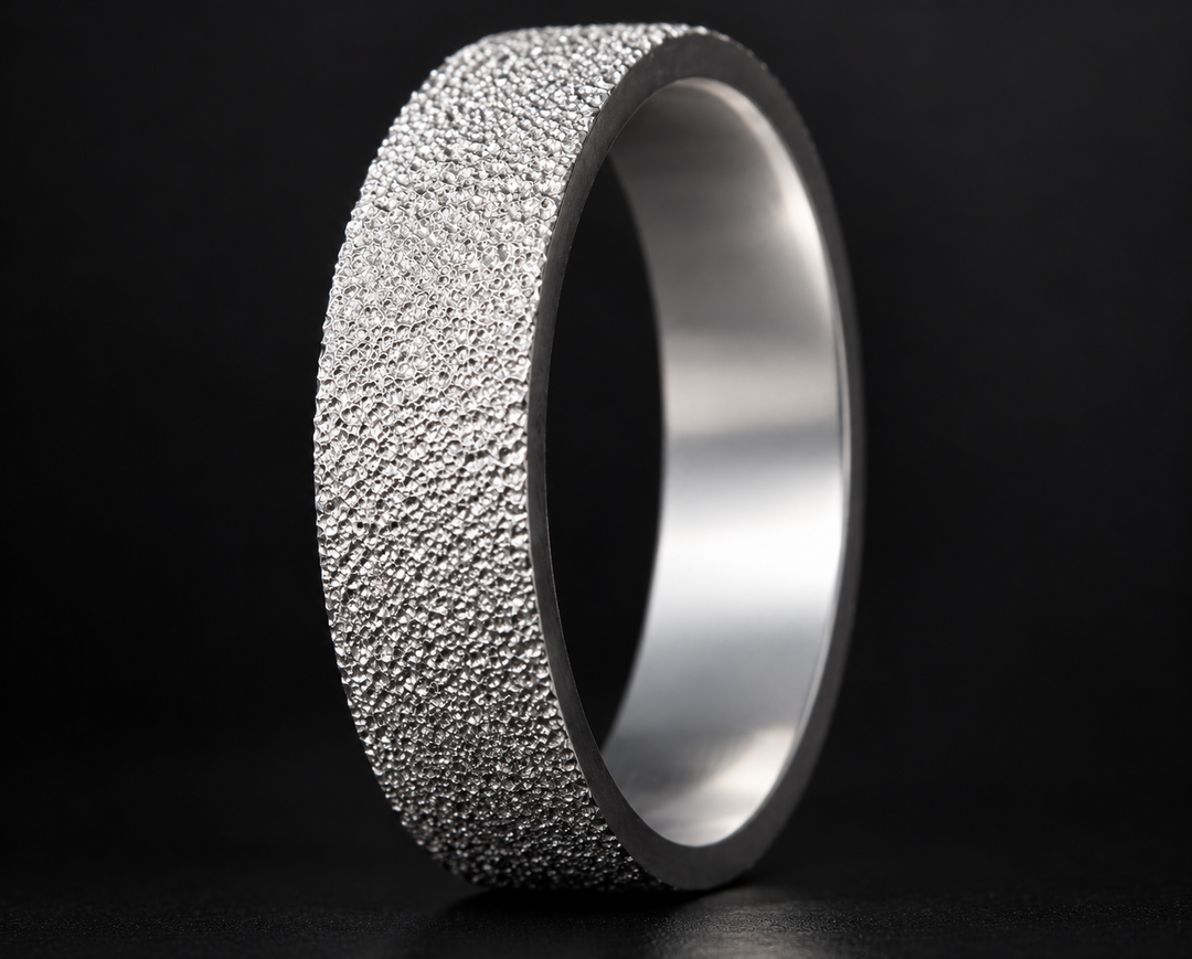 Innenring (2/3 Addon) aus 925 Silber "Ewiger Schnee" für auswechselbaren mood Ring – 20 Jahre Special