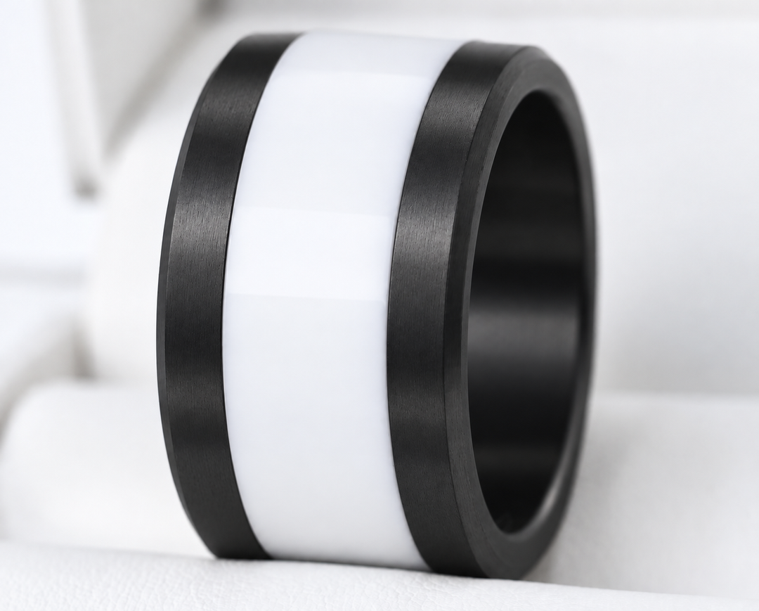 🩶 Base large en acier 316L carrée et mate (13mm) pour bague mood interchangeable