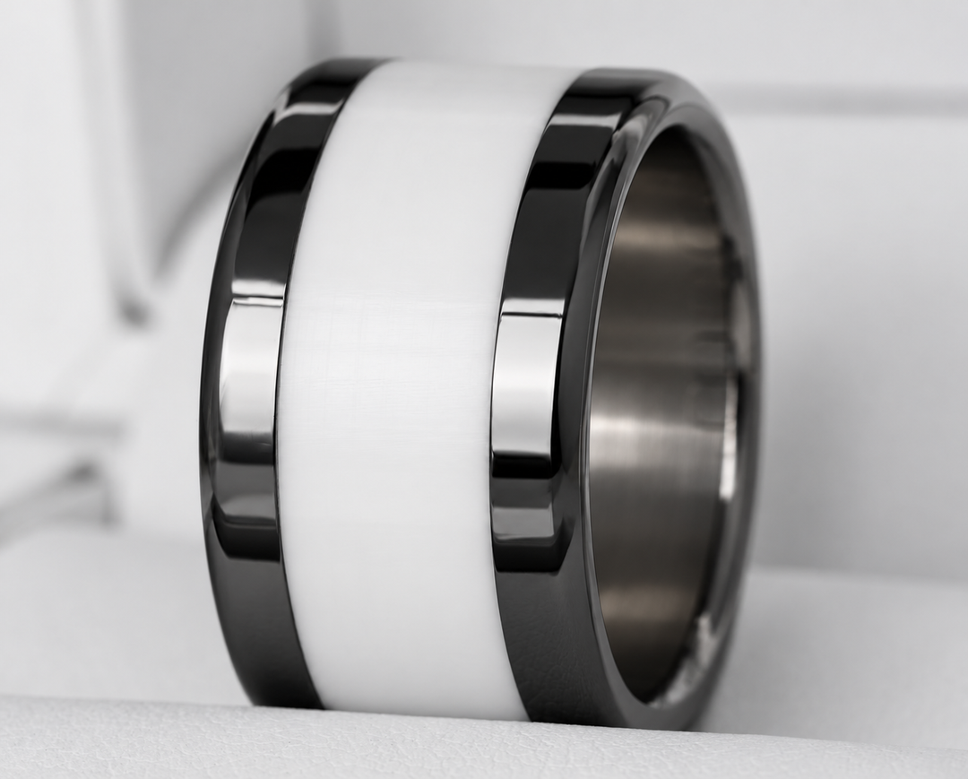 Base large en acier 316L arrondie et polie (13mm) pour bague mood interchangeable