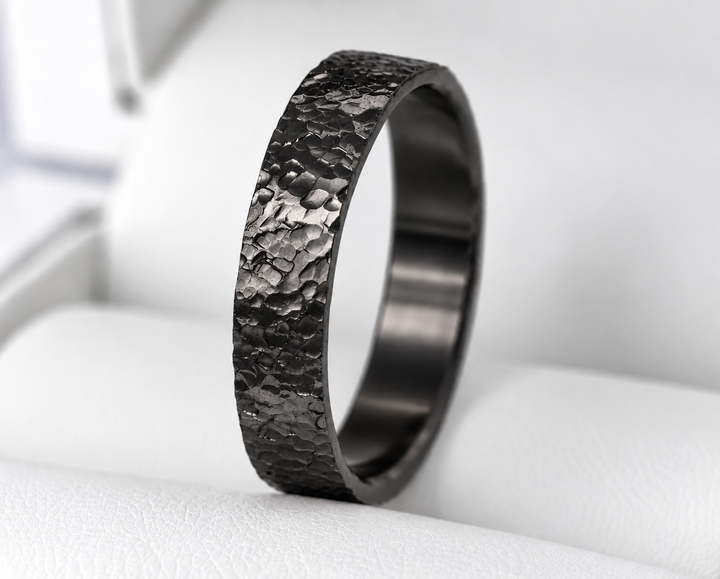 🩶 Anneau (deux tiers) en acier Rock pour bague mood interchangeable