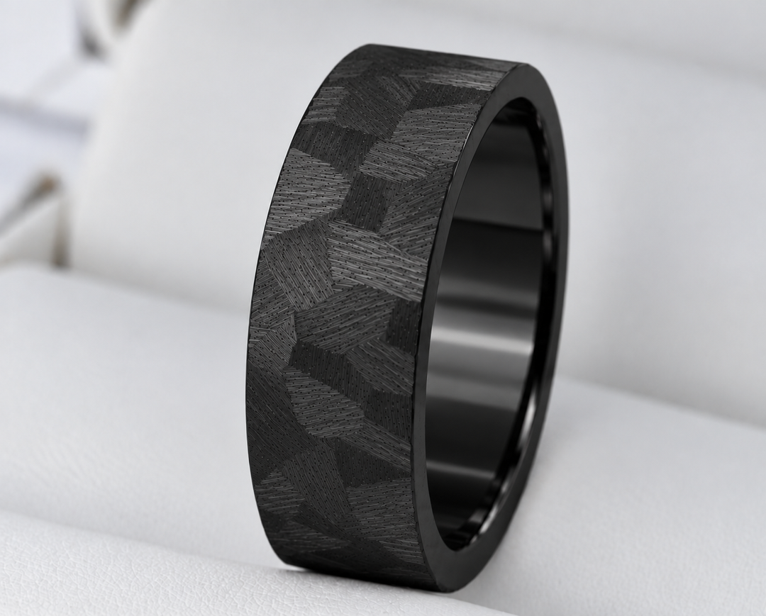 🩶 Anneau (addon) en acier paillettes pour bague mood interchangeable